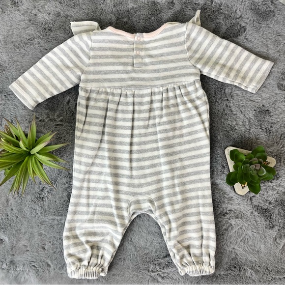 Nordstrom Baby Girl Striped Romper with Ruffle Details - 3M - Picture 3 of 7